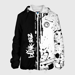 Куртка с капюшоном мужская Blink 182 БРЫЗГИ, цвет: 3D-белый