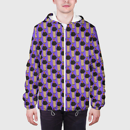 Мужская куртка Свидетель из Фрязино фиолетовый / 3D-Белый – фото 3