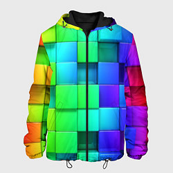 Куртка с капюшоном мужская Color geometrics pattern Vanguard, цвет: 3D-черный