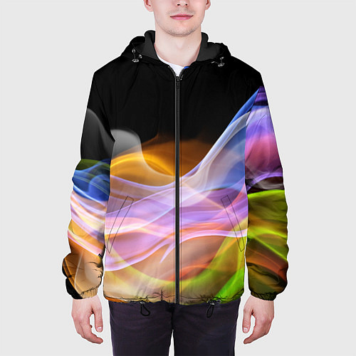 Мужская куртка Цветной дым Color pattern / 3D-Черный – фото 3