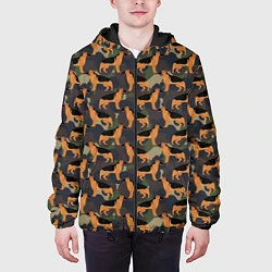 Куртка с капюшоном мужская Немецкие Военные Овчарки Кинолог, цвет: 3D-черный — фото 2