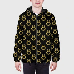 Куртка с капюшоном мужская Символ тельца, металл с эффектом 3d Паттерн, цвет: 3D-черный — фото 2