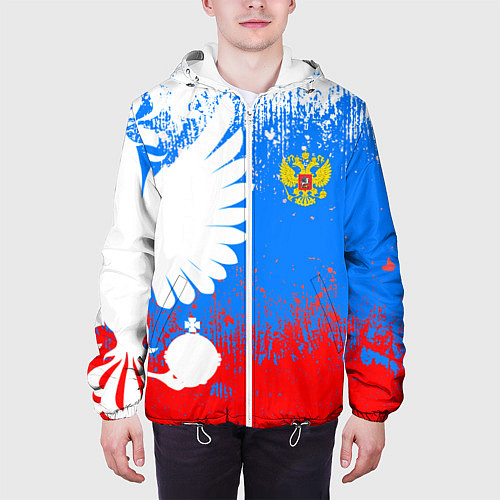 Мужская куртка Я русский герб / 3D-Белый – фото 3