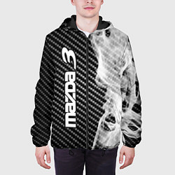 Куртка с капюшоном мужская MAZDA 3 Огонь По вертикали, цвет: 3D-черный — фото 2