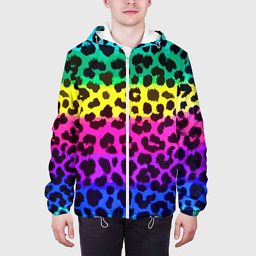 Мужская куртка Leopard Pattern Neon / 3D-Белый – фото 3