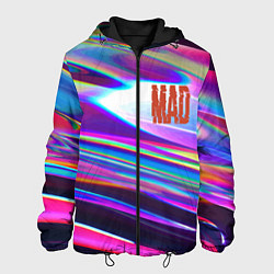 Куртка с капюшоном мужская Neon pattern Mad, цвет: 3D-черный