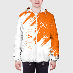 Куртка с капюшоном мужская Half-life texture, цвет: 3D-белый — фото 2