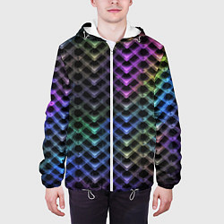 Куртка с капюшоном мужская Color vanguard pattern 2025 Neon, цвет: 3D-белый — фото 2