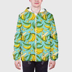 Куртка с капюшоном мужская Banana pattern Summer Fashion 2022, цвет: 3D-белый — фото 2