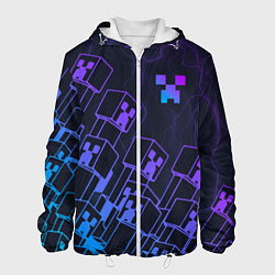 Куртка с капюшоном мужская Minecraft CREEPER NEON, цвет: 3D-белый