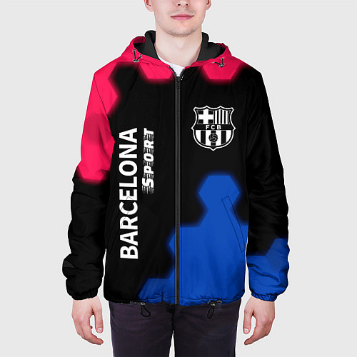 Мужская куртка BARCELONA Sport - Графика / 3D-Черный – фото 3