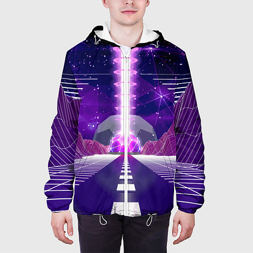 Мужская куртка Vaporwave Neon Space / 3D-Белый – фото 3