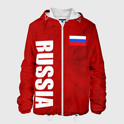 Куртка с капюшоном мужская RUSSIA - RED EDITION - SPORTWEAR, цвет: 3D-белый