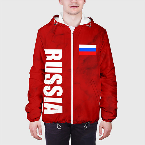 Мужская куртка RUSSIA - RED EDITION - SPORTWEAR / 3D-Белый – фото 3
