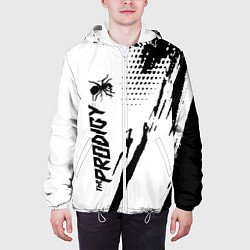 Куртка с капюшоном мужская The prodigy - логотип, цвет: 3D-белый — фото 2