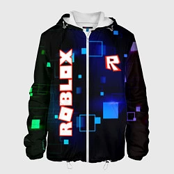 Куртка с капюшоном мужская ROBLOX неоновые кубики, цвет: 3D-белый