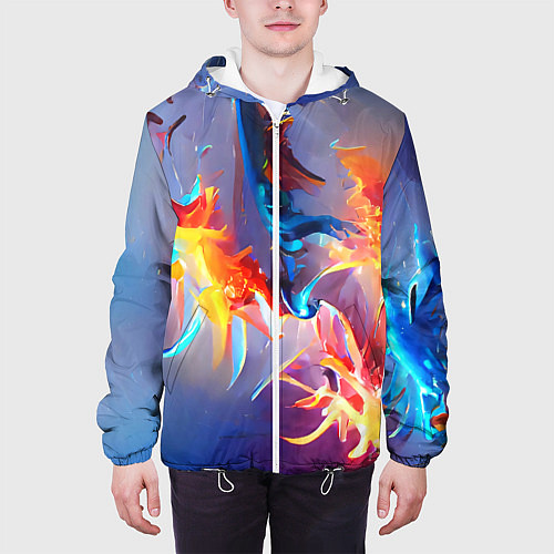 Мужская куртка Замерзшее пламя / 3D-Белый – фото 3
