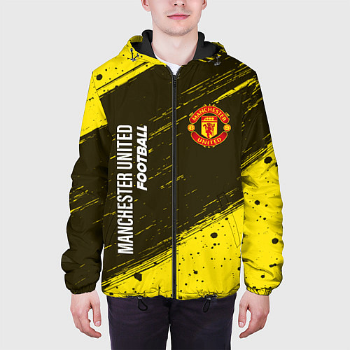Мужская куртка MANCHESTER UNITED Football - Краска / 3D-Черный – фото 3