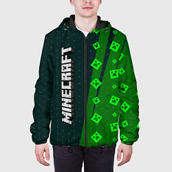 Куртка с капюшоном мужская МАЙНКРАФТ Графика, цвет: 3D-черный — фото 2