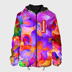 Мужская куртка Красочный цветочный паттерн Лето Colorful Floral P