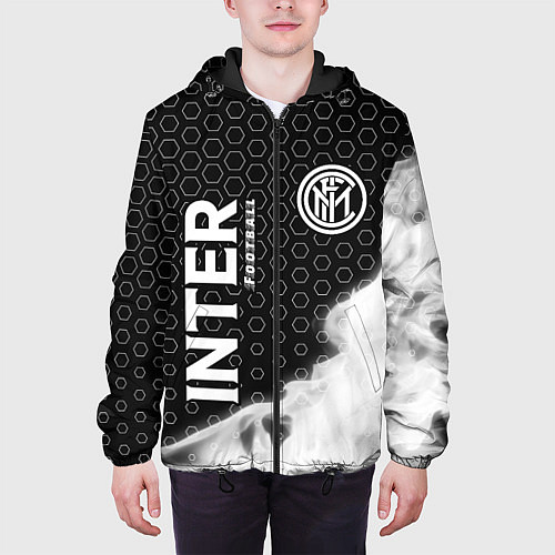 Мужская куртка INTER Football Пламя / 3D-Черный – фото 3