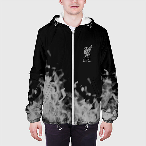 Мужская куртка Liverpool Серое пламя / 3D-Белый – фото 3