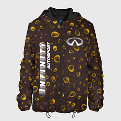 Куртка с капюшоном мужская ИНФИНИТИ Infinity Autosport Капли, цвет: 3D-черный