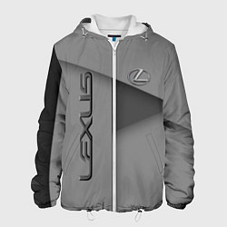 Куртка с капюшоном мужская Lexus - серая абстракция, цвет: 3D-белый