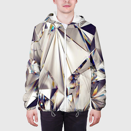 Мужская куртка 3D бриллианты / 3D-Белый – фото 3