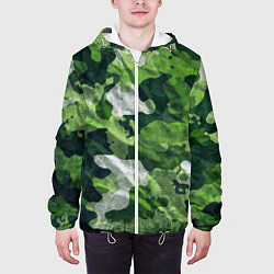 Куртка с капюшоном мужская Camouflage Pattern Камуфляж Паттерн, цвет: 3D-белый — фото 2