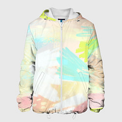 Куртка с капюшоном мужская Сочные краски лета, цвет: 3D-белый