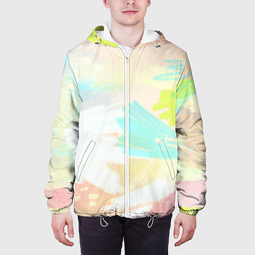 Мужская куртка Сочные краски лета / 3D-Белый – фото 3
