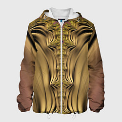 Куртка с капюшоном мужская Песчаный охотник Фрактал Абстракция, цвет: 3D-белый