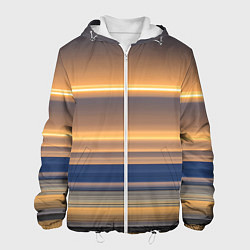 Куртка с капюшоном мужская Цветные линии colored lines, цвет: 3D-белый