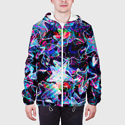 Куртка с капюшоном мужская Neon Stars, цвет: 3D-белый — фото 2