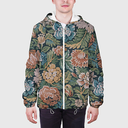 Мужская куртка Floral pattern Цветочный паттерн / 3D-Белый – фото 3