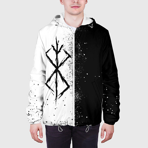 Мужская куртка КЛЕЙМО ЖЕРТВЫ ЧБ БЕРСЕРК / 3D-Белый – фото 3