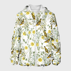 Мужская куртка Цветы Жёлтые С Птицами