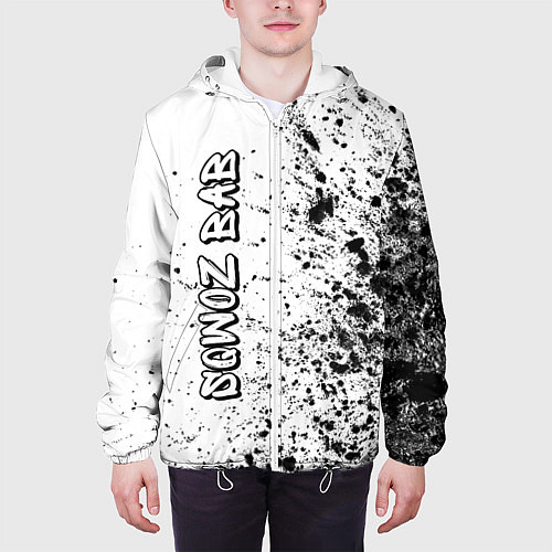 Мужская куртка Рэпер Sqwoz Bab в стиле граффити / 3D-Белый – фото 3
