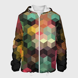 Мужская куртка Разноцветный геометрический узор 3D