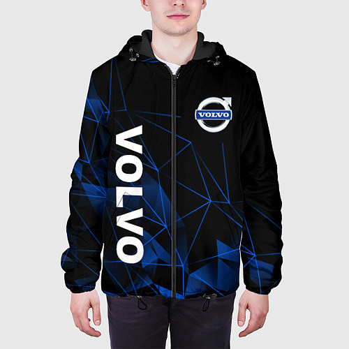 Мужская куртка Volvo Линии абстракция / 3D-Черный – фото 3