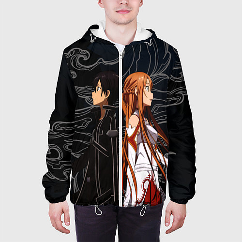 Мужская куртка Кирито и Асуна - Sword Art Online / 3D-Белый – фото 3