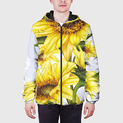 Куртка с капюшоном мужская Сезон подсолнухов, цвет: 3D-черный — фото 2