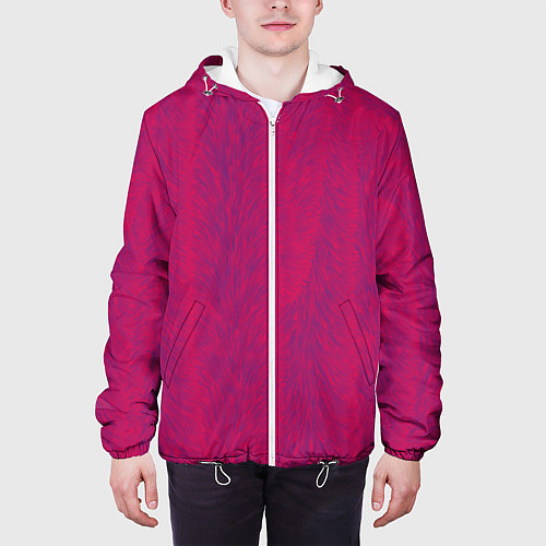 Мужская куртка Розовая мишура / 3D-Белый – фото 3