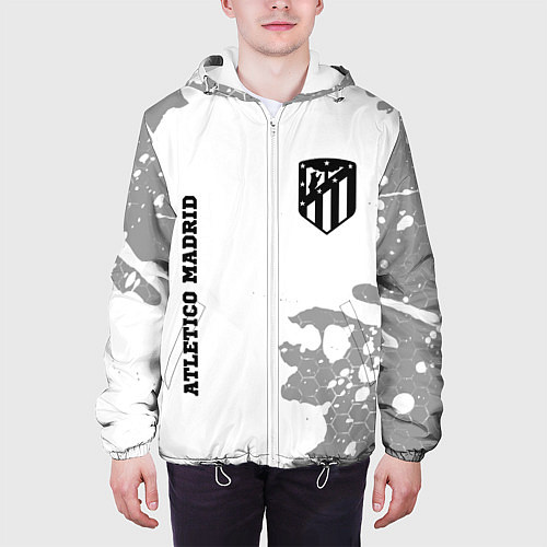 Мужская куртка Atletico Madrid Sport на темном фоне / 3D-Белый – фото 3