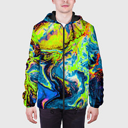 Куртка с капюшоном мужская The Poisonous Palette, цвет: 3D-черный — фото 2