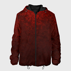 Куртка с капюшоном мужская Мраморный красно-черный градиент, цвет: 3D-черный