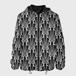 Мужская куртка Черно-белый модный геометрический узор арт деко