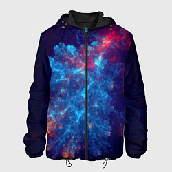 Куртка с капюшоном мужская Космический Коралловый Риф, цвет: 3D-черный