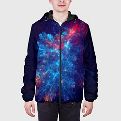 Куртка с капюшоном мужская Космический Коралловый Риф, цвет: 3D-черный — фото 2